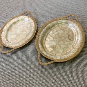Capiz shell Serving Tray 2 piece